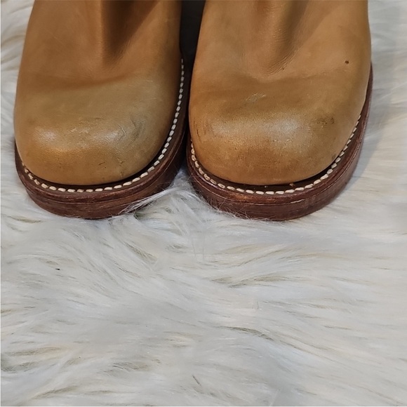 Frye 70s black label banana leather horse boots 8 women - Picture 7 of 10